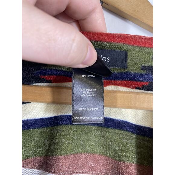 Ali Miles Cardigan Duster Sweater Size Large NEW Southwestern Navajo Cabincore - Picture 10 of 15